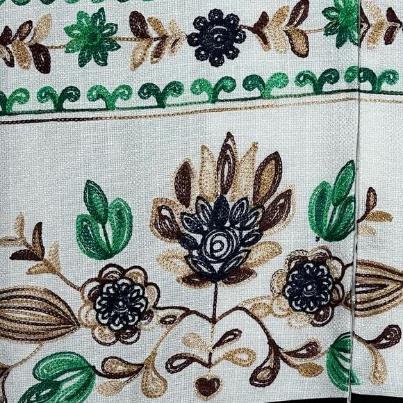 Free The Roses Embroidered Tassel Floral Fully Lined Jacket White Womens Size S - Picture 7 of 9